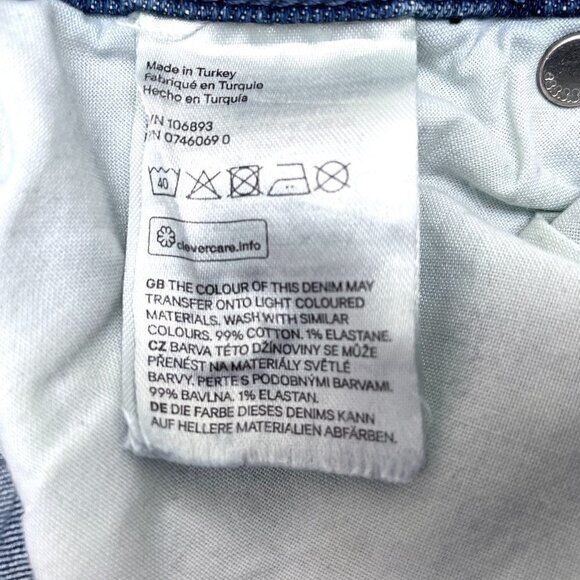 &Denim by H&M Womens Mom Jeans High Rise Button Fly Distressed size 4 length 30" - Picture 9 of 10